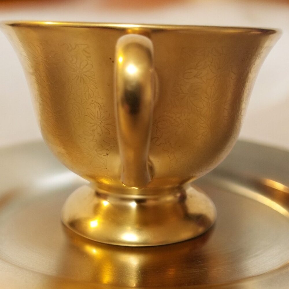 PICKARD Open Sugar Bowl, #595 Rose and Daisy 24K Gold Encrusted Rose U.S.A. Made - Picture 4 of 10